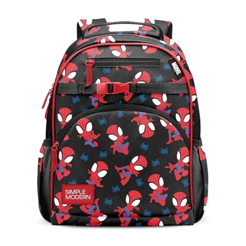 Simple Modern Medium Marvel Toddler Backpack for School Girls and Boys | Kindergarten Elementary Kids Backpack | Fletcher Collection | Kids - 15 tall | Go Spidey Go