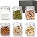 KIVY Set Botes Cocina Almacenaje [6 x 1000 ml] – Tarros de Cristal con Tapa – Botes de Cocina de Vidrio con Tapa – Botes 2 litro – Frascos con Tapa Clip – Frascos Cuadrados