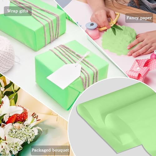 Papier de soie vert clair grand format pour protéger et valoriser vos envois