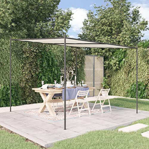ARKEM Gazebo Pergola Con Telo Impermeabile Richiudibile E Struttura Rettangolare In Acciaio Inossidabile Ad Alta Densità, Per Arredo Giardino, Terrazzo e Attività Commerciale,Gazebo Bianco 3x3 m 180 g