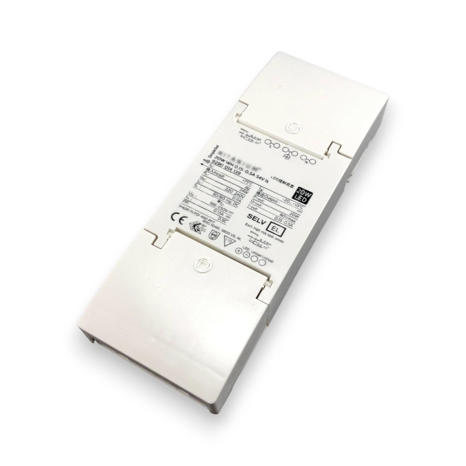 PHIL. Xitanium LED DRIVER 20W WH 150-500mA max. 54V Is