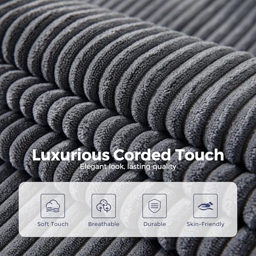 Image of MAXYOYO 132 inch Giant U-Shaped Modular Sectional Couch, Modern Boneless Couch for Living Room, Sofa in A Box, Oversized Sofa with Deep Seat, No Assembly Required, Dark Grey