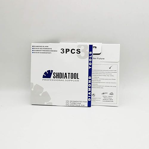 Miniatura 6 de SHDIATOOL Juego de 3 discos de corte de cuchillas de sierra de diamante de 4-12 pulgadas para azulejos, cerámica, mármol, granito, hormigón