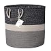 DS HappyLiving Cotton Rope Basket 100% Natural | Decorative & Stylish XXLarge 18.1x18.1x18.1" Woven Laundry Basket | Baby Hamper,Blanket Basket Living Room,Nursery Laundry Basket,Toy Storage Basket