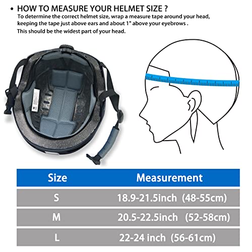 Dkoni Bike Helmet With Led Lights Bicycle Helmets Commuter Cycling Helmet Usb Rechargeable Front & Back Led Light Helmet For Adult Men Women (Medium, Black) #TOP5