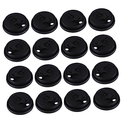 TOVINANNA 50pcs Cup Lids for Tea Milk Tea Cups Covers Straws Sealed Drink Covers for Hot Cold Beverages
