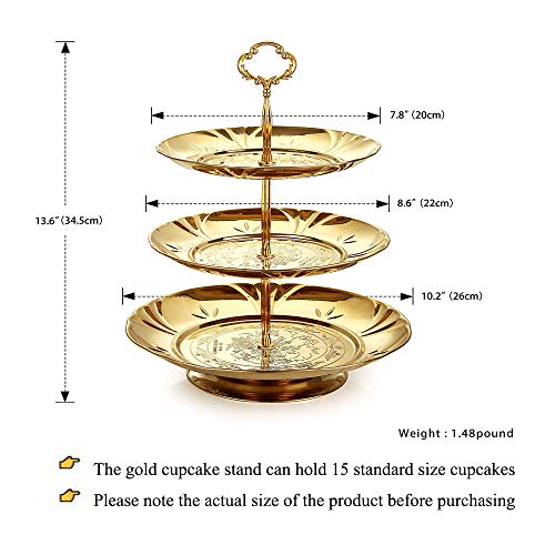 image for Two Set of Three Tier Cake Stand and Fruit Plate by Imillet -Stainless