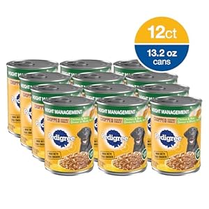 Pedigree Chopped Ground Dinner Weight Management Wet Dog Food Chicken & Rice Dinner in Meaty Juices, 13.2 oz. Cans 12 Count Pedigree Chopped Ground Dinner Weight Management Wet Dog Food Chicken Rice Dinner in Meaty Juices 132 oz Cans 12 Count