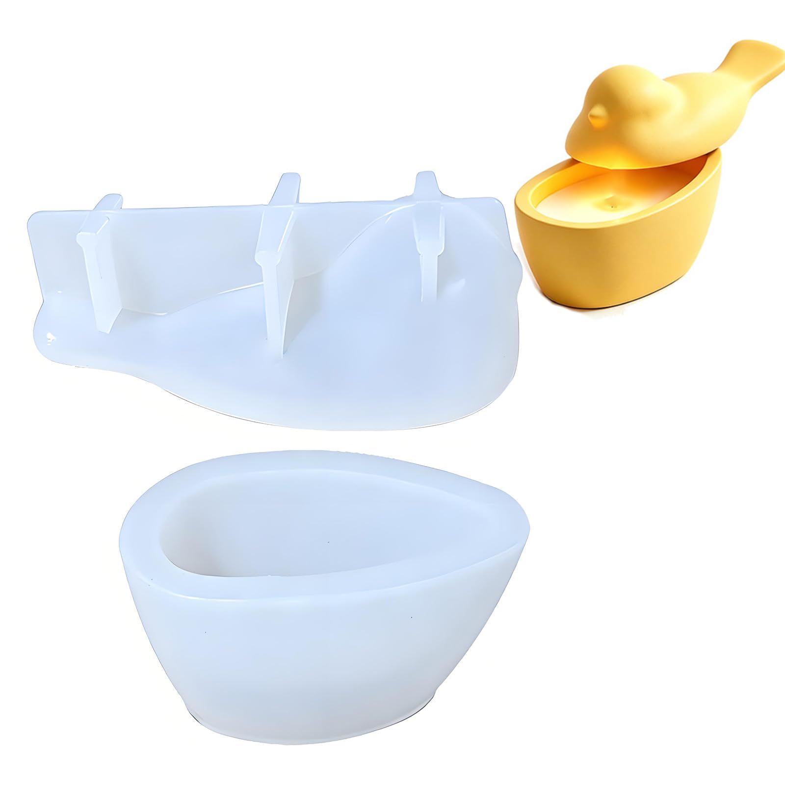 Alksubbm Creative Bird Shaped Storage Container Craft of Sturdy Silicone Materials Lovely Bird Craft