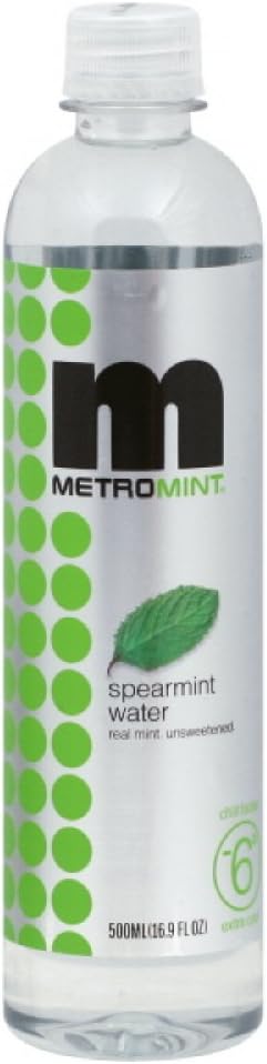 Metromint Spearmint Water, 16.9 ounces (Pack of 12)