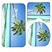 Produktbild Zonster Sandy Tropical Paradise Strand mit Palmen und dem Meer Ozean Badmatte Set, 3 Stück Badezimmer Matten Set Griffige Badteppiche/Contour-Matte/Toiletten-Abdeckung