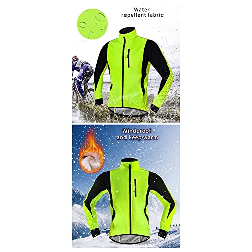XuuSHA Roupa de segurança de alta visibilidade, jaqueta de ciclismo masculina de inverno para ciclis