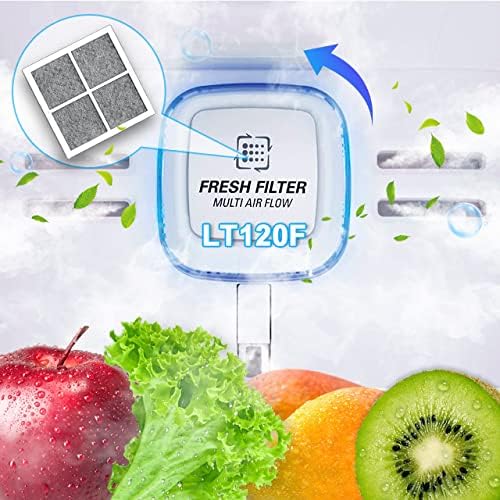 Refrigerator Air Filter Replacement LT120F, Fresh Filters Compatible with Ken-more&L-G Refrigerators Replaces ADQ73214408 ADQ73214402 ADQ73214404 ADQ73214405 ADQ73214406 AP6990312 PS3654115 (3ps)