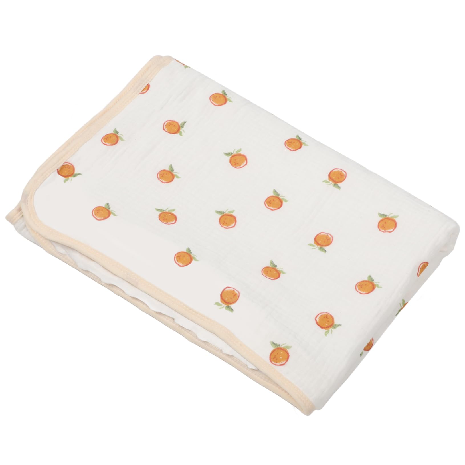 GAROZATION Cotton for Orange Pattern Receiving Blanket Soft and Skin Friendly for Crib Travel Nursery Washable and Reusable