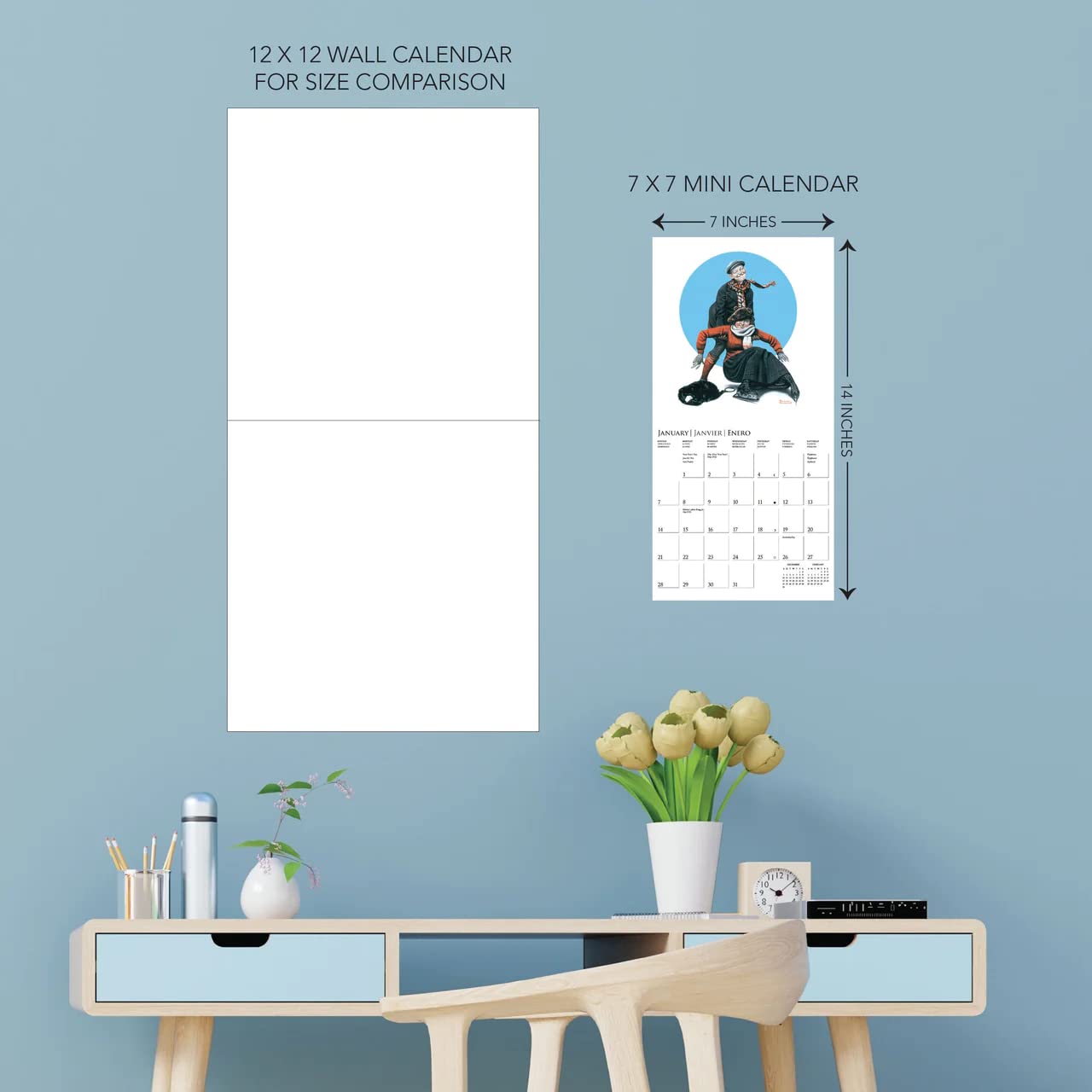 Snapklik.com : 2024 Saturday Evening Post Mini Wall Calendar 7” X 7 ...