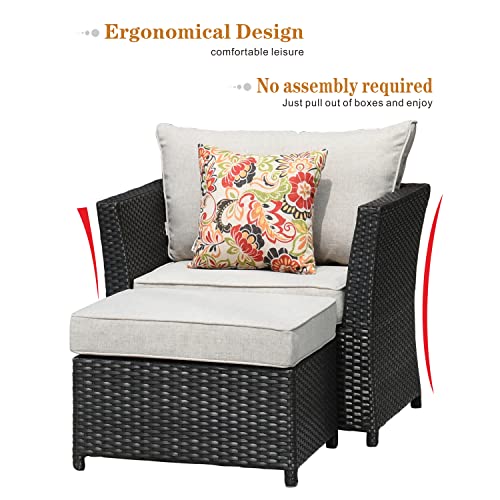 Ovios B09FGRNS84 Patio Furniture Set 9 Pcs Outdoor Furniture Pe Rattan Wicker Sectional Set thumb #4