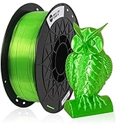 CCTREE Silk PLA Filament 1.75mm 1KG, 3D Printer Shiny Silk Lime Green Filament Dimensional Accura...