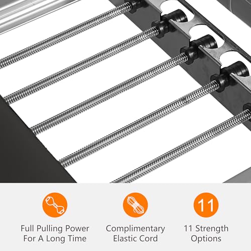 Foldable Pilates Reformer Workout Machine for Home and Gym, Pilates Exercise Machine with 11 Strength Options Up to 330lbs Weight Capacity Easy Assembly