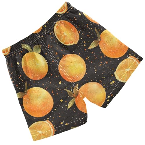 Pigsaly Boys Swim Trunks Fresh Tangerine Melon Orange Fruit Boys Board Shorts Swimsuit Swimwear Summer Bathing Suit 2T2