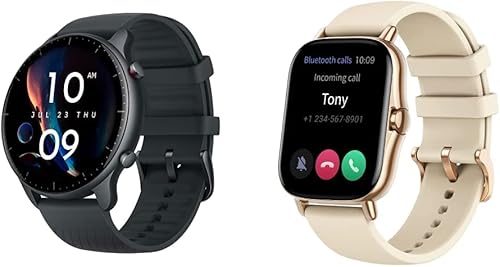 Amazfit Nueva versión 2022 Reloj inteligente GTR 2 negro y GTS 2 reloj inteligente para mujer iPhone Android llamadas telefónicas Bluetooth Alexa y