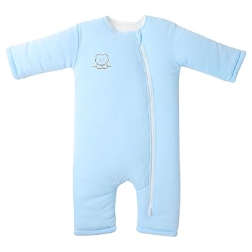 Baby Sleep Sacks with Legs Warm Winter 0-6 Months 2.5 Tog, Ultra-soft Cotton Wearable Blanket Sleeping Bag for Easy Diaper Changing Transitional Unisex Sleep Bags for Newborn Infant Toddler Girls Boys