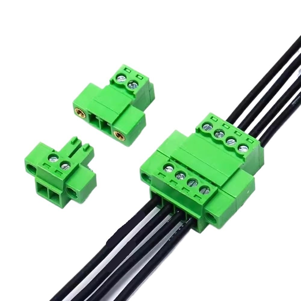1 Juego de conector de bloque de terminales de tornillo sin soldadura tipo 15EDGRKM 3,81 MM tipo enchufable PCB bloque de terminales verde tipo 2edg(2P)