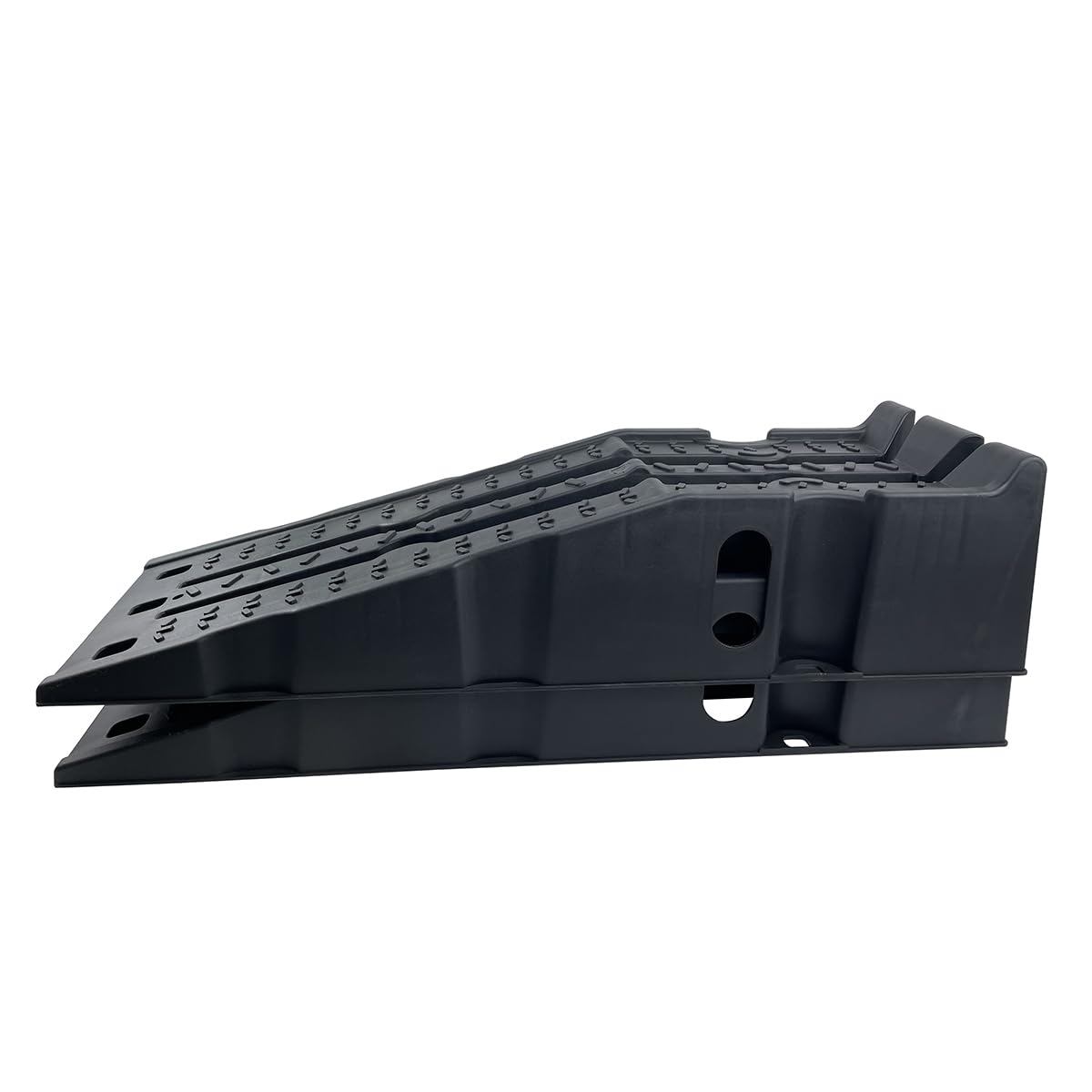 KATSU Tools Rampas de plástico para coche, 2 piezas, apilables, capacidad de 7.5 toneladas, rampas de garaje resistentes, 35.6 x 12 x 8.5 pulgadas, para levantar vehículos automotrices, servicio y