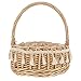 Angoily Cesto di fiori in vimini con manico - 24,9 cm Boho Flower Girl Basket per matrimoni, piccolo cesto pasquale intrecciato in vimini, per la casa, il giardino, la decorazione e le riprese