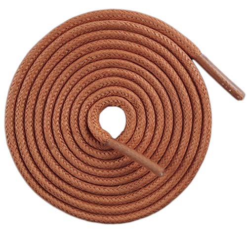 Mshega Premium Round Waxed Shoe Laces for Sneakers Boots 2 Pair