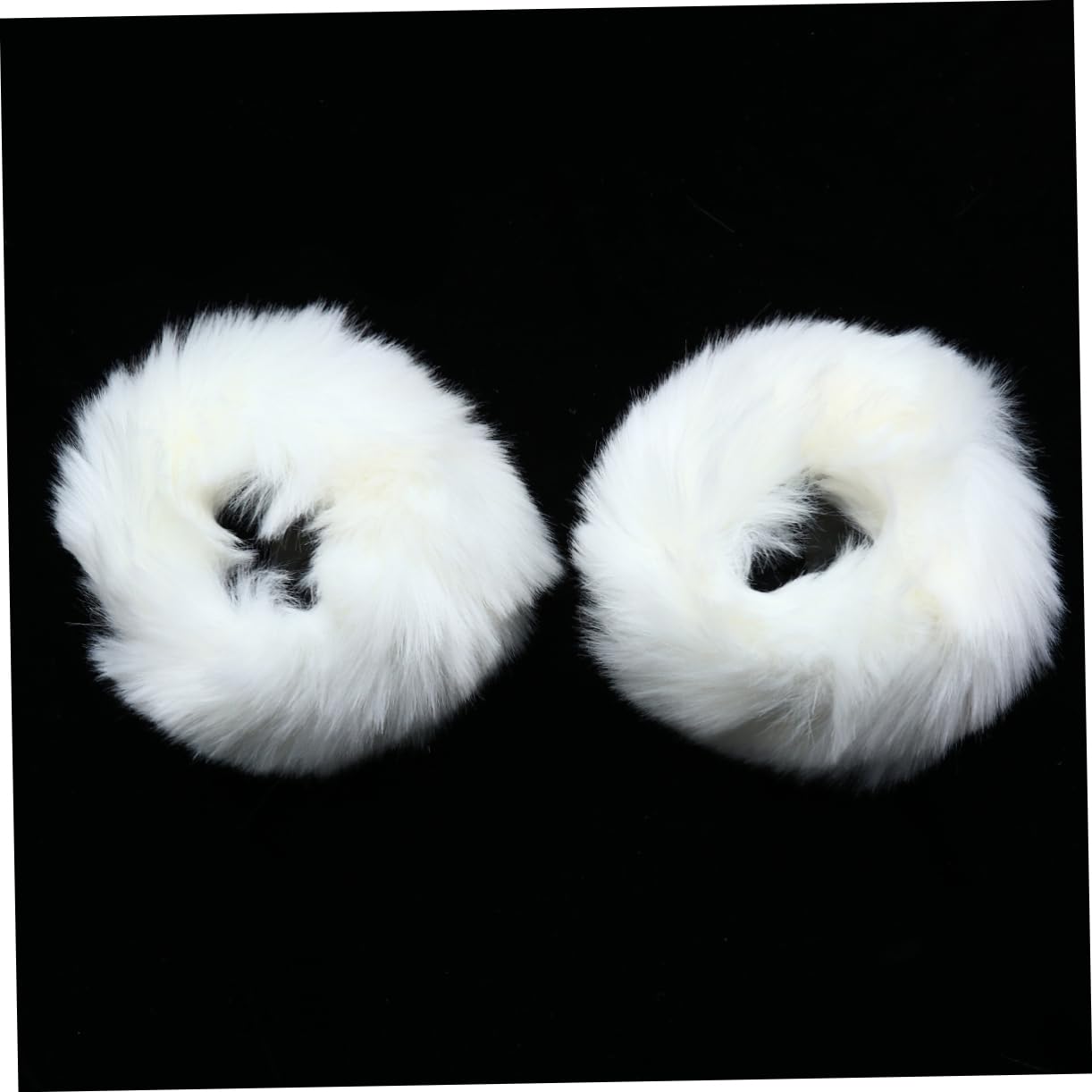 TENDYCOCO Elegant White Fur Hand Warmers Cuff warmer Faux Fur Wrist Cuffs Arm Warmer for Women Party Costumes Accessory One Size Fits