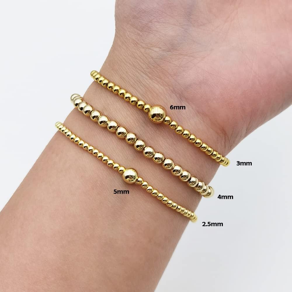 INSPIRELLE 300pcs Tiny 2.5mm Long-Lasting Pale Gold Plated Brass Rondelle Beads Round Metal Loose Connector Beads Metal Spacer Smooth Beads for DIY Bracelet Jewelry Making Pale Gold 2.5mm