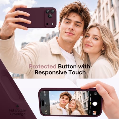 Image of GolbinBox Magnetic for iPhone 17 Pro Max Case, Silicone Cover, Deep Cherry