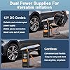 Tire Inflator Portable Air Compressor, 15000mAh and 150PSI Car Tire Pump with Pressure Display for Cars, Motorcycles, Bicycles, Ball Bikes with Pressure Gauge, Dual-Use Type #4