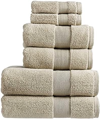 Christy Living Carnival Bath Towels | Set of 6 | 2 Face, 2 Hand, 2 Bath | Soft Plush Cotton Bathroom Towels | Absorbent Shower Towels | Quick Dry | 650GSM | Machine Washable | Blush Pink