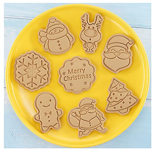 Foto von 8 Stück Weihnachten Ausstechformen aus Edelstahl für Keksteig, Tortendeko oder Schokolade