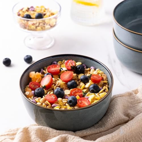 Gbhome GCB067 Ceramic Cereal Bowls Set Of 6 For Kitchen, 26Oz Stoneware Soup Bowls Set thumb #3