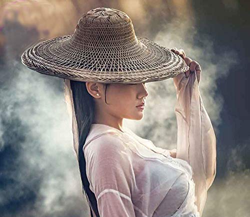 Amazon | Sunny Hill中国四川従来手編み竹Hat with Palm