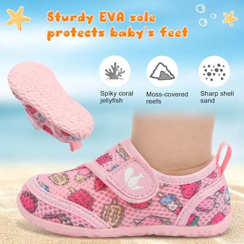 Image of FEETCITY Toddler Water Shoes Boys Girls Swim Shoes Quick Dry Kids Aqua Socks Barefoot for Beach Swimming Pool