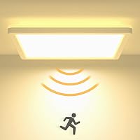 slochi Mozgásérzékelős Mennyezeti LED Lámpa, 20W, 22cm, 3000K Meleg Fehér, 1500 Lumen, Vékony Kivitel Garázsba, Folyosóra, Tárolóba 1