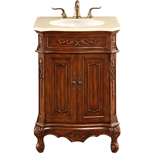Elegant Decor Vf-1005 Single Bathroom Vanity Set, 24", Brown/Vf-1005 #TOP6