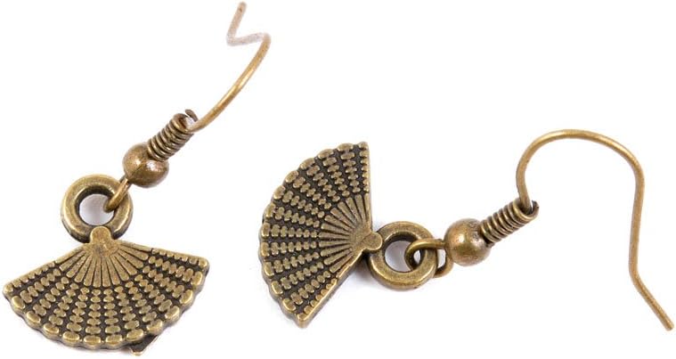 60 Pairs Jewelry Making Charms Supply Supplies Wholesale Fashion Earring Backs Findings Ear Hooks K2CY5 Folding Fan
