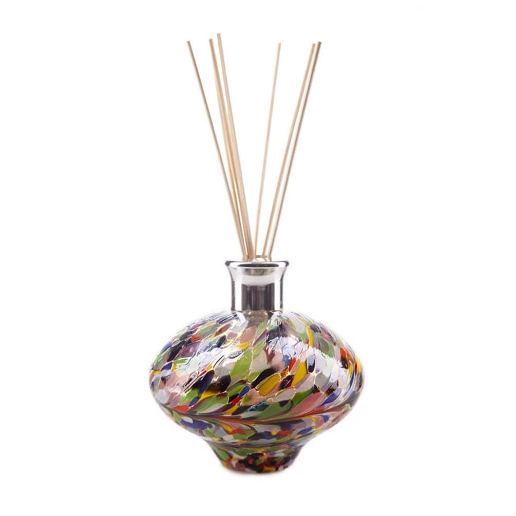 Amelia Art Glass Multi Coloured Reed Diffuser Oval In Multi-Coloured