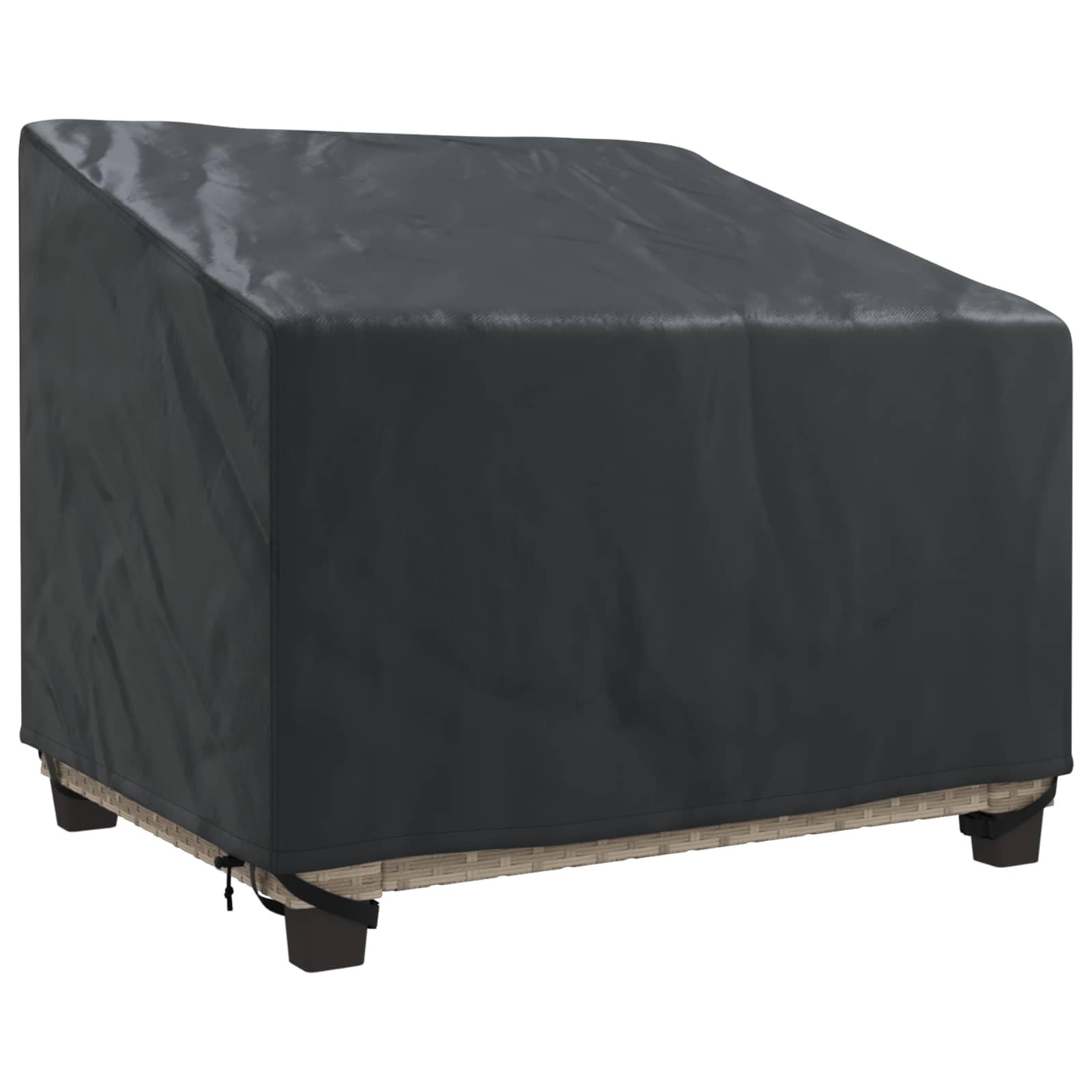 Copertura per sedia da giardino, 96 x 79 x 74 cm, tessuto Oxford 210D, nero, impermeabile, protezione UV, telone per mobili per terrazza, balcone, giardino