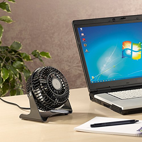 Sichler Haushaltsgeräte Kleiner Tischventilator: Kompakter Tisch- Ventilator VT- 111.T, 14 Watt, Ø 11 cm (Tischlüfter, Kompakter Tischventilator, Turmventilator)-2