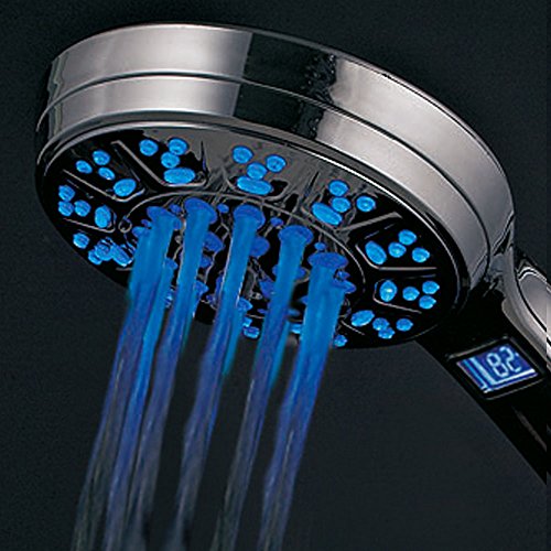 Regadera de mano LED Hotel Spa con pantalla de temperatura 4.25" miniatura 6