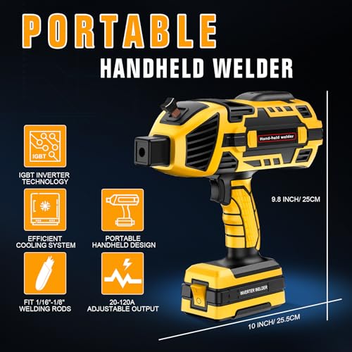 Image of TRQWH Portable Welding Machine 110V Handheld Welder | IGBT Inverter, 5 Variable Current Adjustment, Fit 1 /16 inch-1 /8 inch Welding Rods, for DIY /Home Repair /Farm Maintenance /Automotive