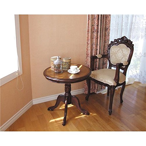 Amazon｜アンティーク調猫足ダイニングチェア 【肘付き】 木製