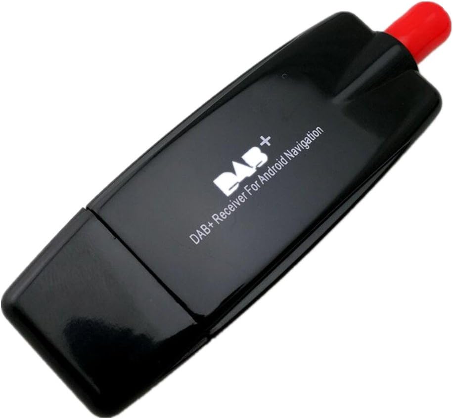 DAB+ Digital Radio Receiver, DAB Radio Tuner Stick, Digital Audio Broadcasting Application USB 2.0 Dongle With Antenna (as gift) for Android Car DVD Player Car Radio GPS (DAB+Receiver & Antenna)