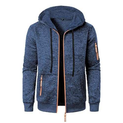 RTTUIOP Jackets For Men Hoodies For Men Long Sleeve Hoodies Active Winter Fashion Zipper Jacket Solid Color Slim Warm Hoodie3