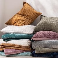RECYCO Channel Box Stitch Velvet Quilt Set, King Size, Caramel Gold — image 6